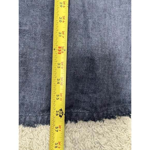 Garnet Hill Linen Sleeveless A Line Dress Raw Hem Pockets Women's 4 Minimalist - Picture 9 of 12